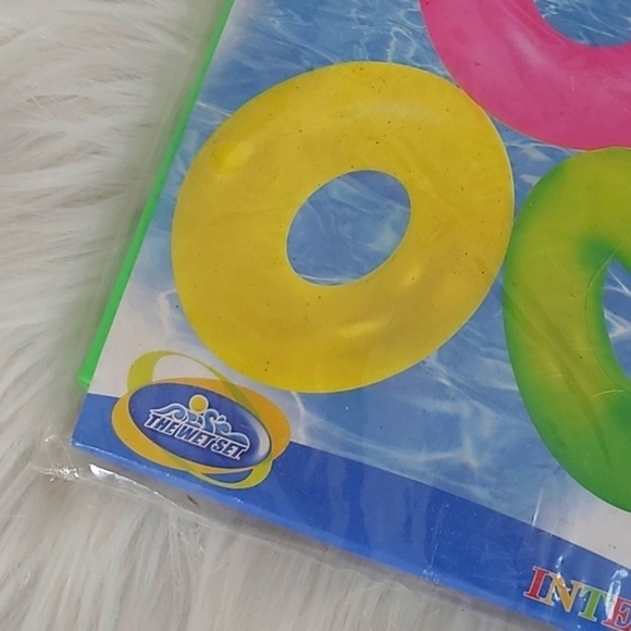 🆕️ NEW 2001 Y2K Intex Neon Green Frost Vinyl Inner Tube Swimming Pool Ring 36" - Picture 9 of 12